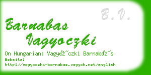 barnabas vagyoczki business card